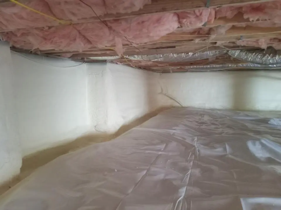 Crawl space encapsulation with closed-cell spray foam for Flat Roof Repair in Topanga